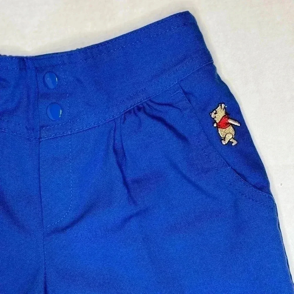 Disney Vintage Winnie The Pooh Unisex Toddler Pleated Pants‎ Size 4